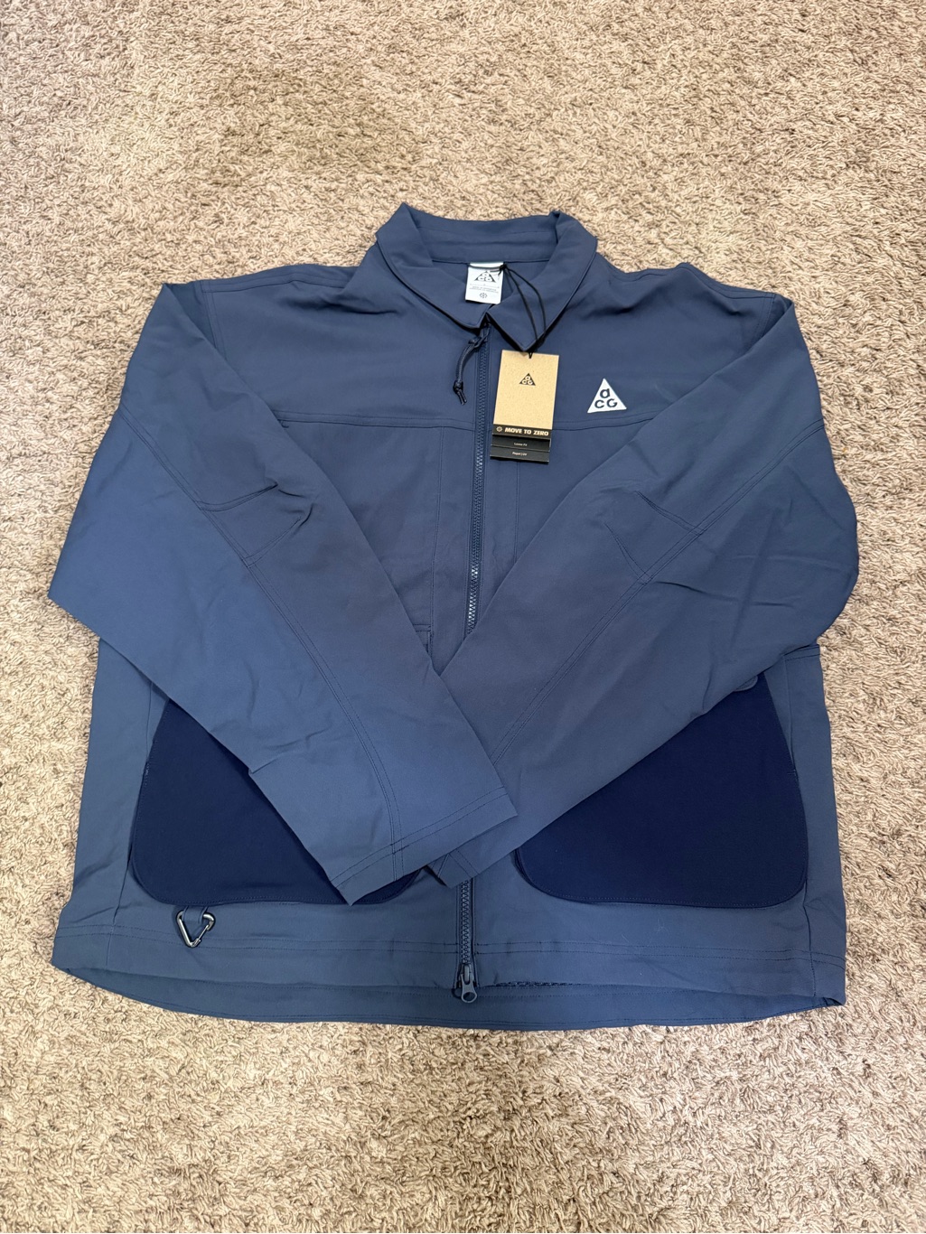 Size Large - Nike Acg ‘Smith Summit’ Uv Jacket Navy Hv0598-437